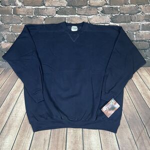 Vintage Discus Athletic Blank Sweatshirt Blue Men’s Size 2XL Heavy Weight NWT